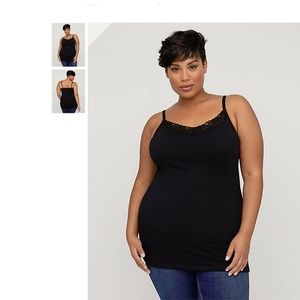 Plus Size Black Lace Cami 5x 34/36